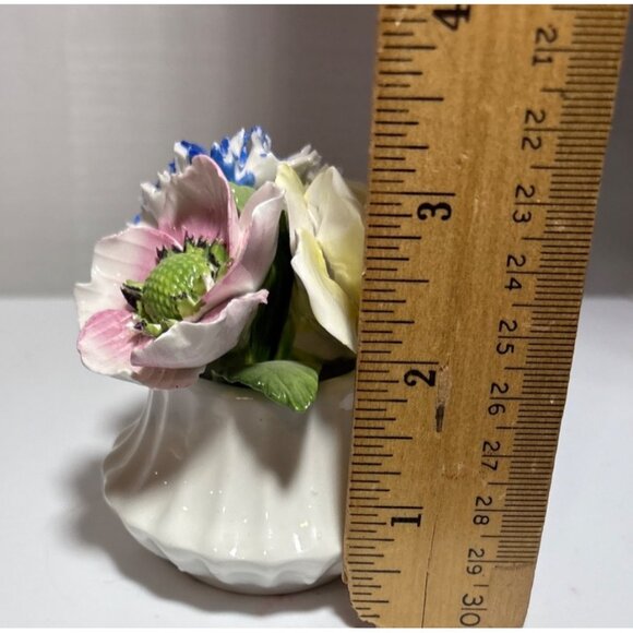 Radnor Bone China Floral Arrangement Blue Pink Yellow 3" - Picture 5 of 6